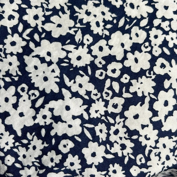 OLD NAVY Liberty Floral Peasant Top Long Balloon Sleeve Split V Neck Navy XXL - Picture 4 of 11